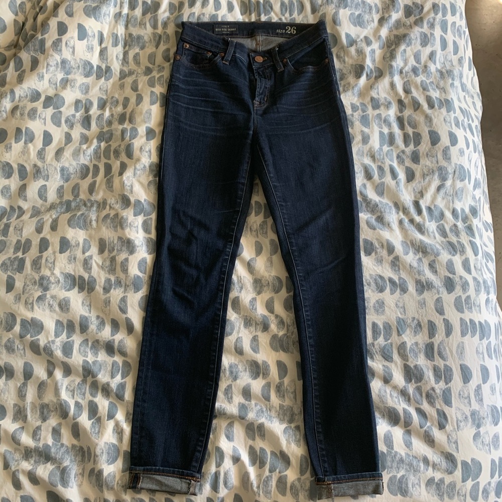 JCrew Size 26 High Rise Skinny Jeans Dark Wash